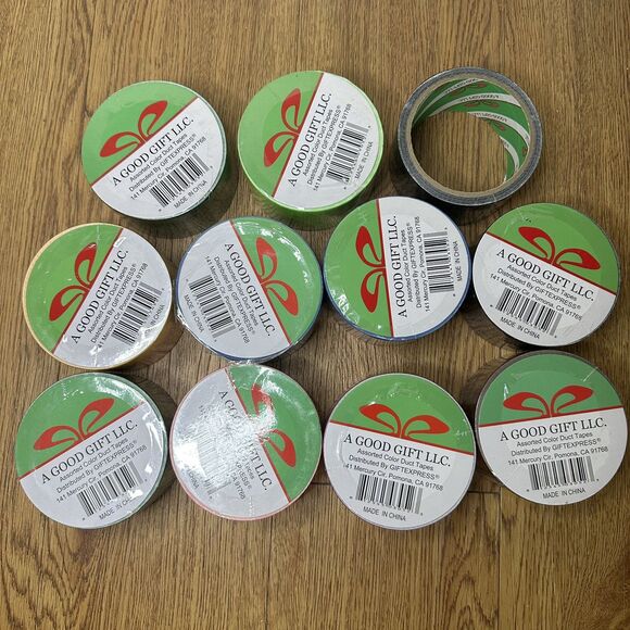 GiftExpress 11 Assorted Colored Duct Tapes 10 Yards x 2 inch - What's Shown Only - Picture 2 of 3